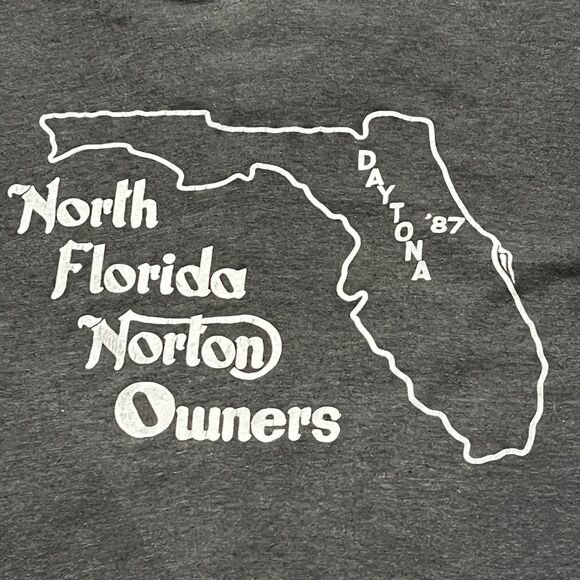 Norton Motorcycle 1987 Vintage Daytona Single Stitch USA Made T Shirt S/M - Picture 9 of 12